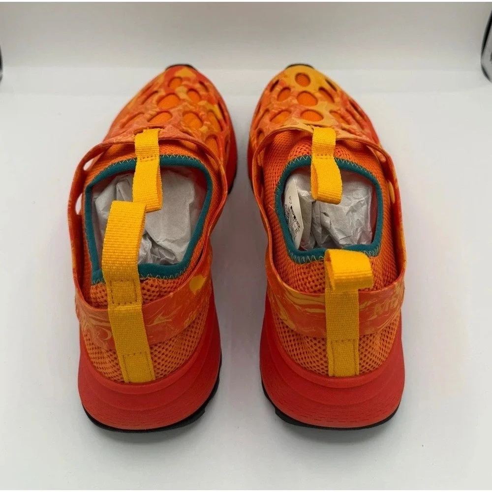 Merrell Hydro Runner Mens 9.5 Orange Yellow Marbled Slip On‎ Sneakers J067029